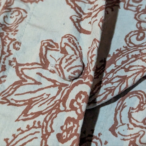 Urban Outfitters Euro Shams Set Of 2 Paisley Brown Blue Cotton Vintage Retro - Picture 4 of 7